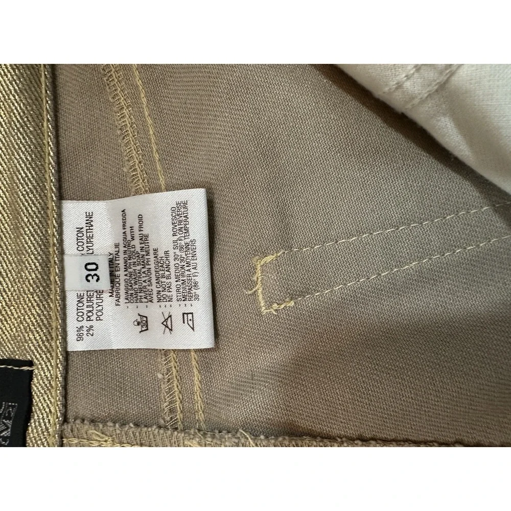 VERSACE Gianni Italy  Gold‎ Metallic Shinny Solid Women Jeans Pants Sz 30 AMGD29